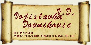 Vojislavka Dovniković vizit kartica